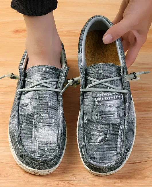 Casual Slip-On Lace Up Round Head Moccasin Shoes 