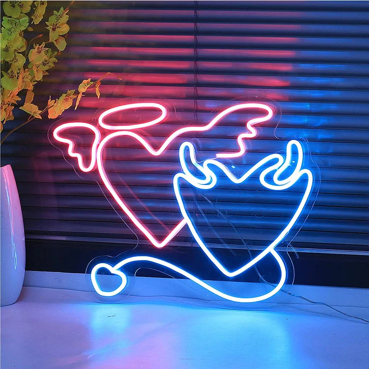 Blanketcute-100% Handmade Heart Shape LED Neon Light Sign