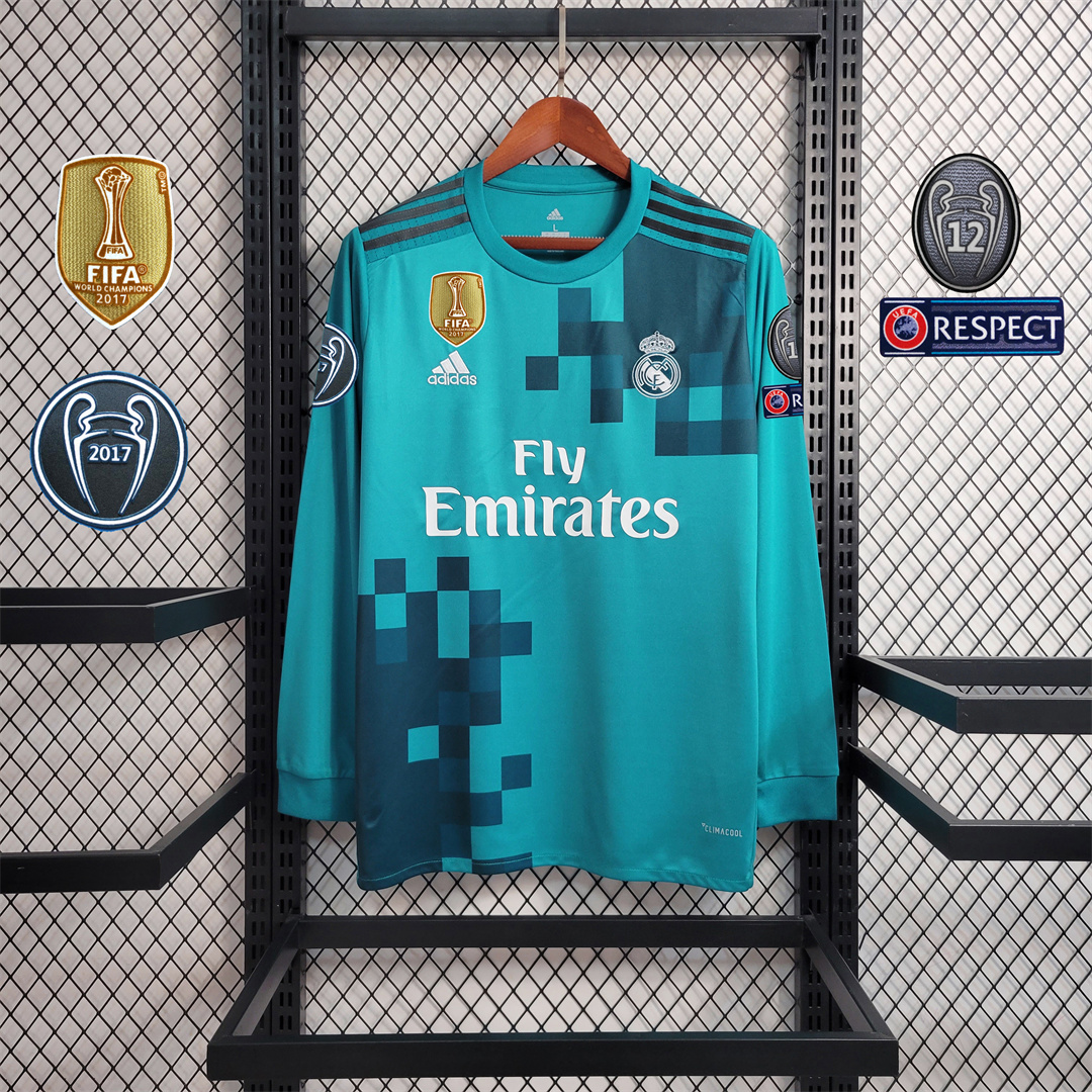 Retro Real Madrid 17-18 Third Long Sleeve Jersey
