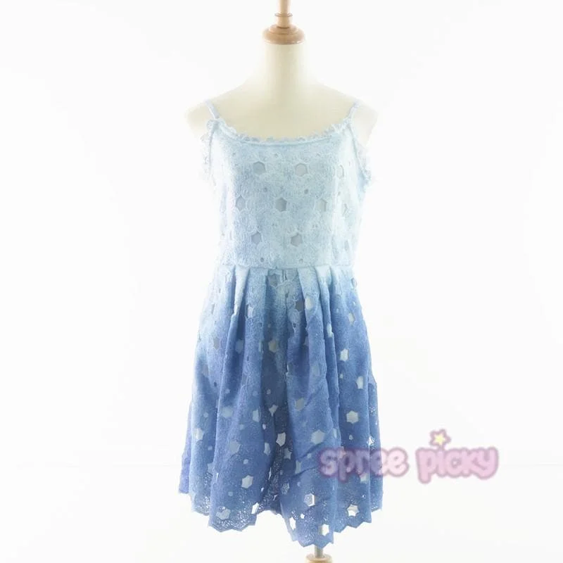 S/M/L Blue And Purple Mixed Elegant Lace Dress SP166185