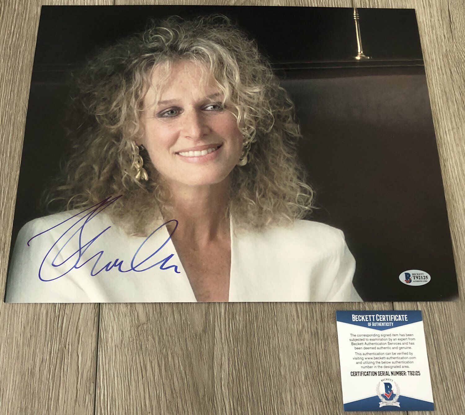 GLENN CLOSE SIGNED AUTOGRAPH FATAL ATTRACTION 11x14 Photo Poster painting wPROOF BECKETT BAS COA