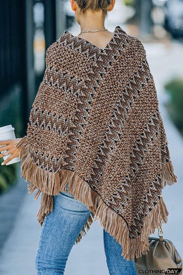 In Your Eyes Ethnic Knit Poncho