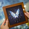3D DIY Bead Embroidery Butterfly With Frame Home Decor Gift Tabletop Display Kit(Include Embroidery Hoop)