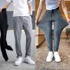 (BUY NOW FREE SHIPPING)UNISEX SUMMER NEW ICE SILK CASUAL PANTS HIGH ELASTIC SUPER WEAR-RESISTANT QUICK-DRYING PANTS