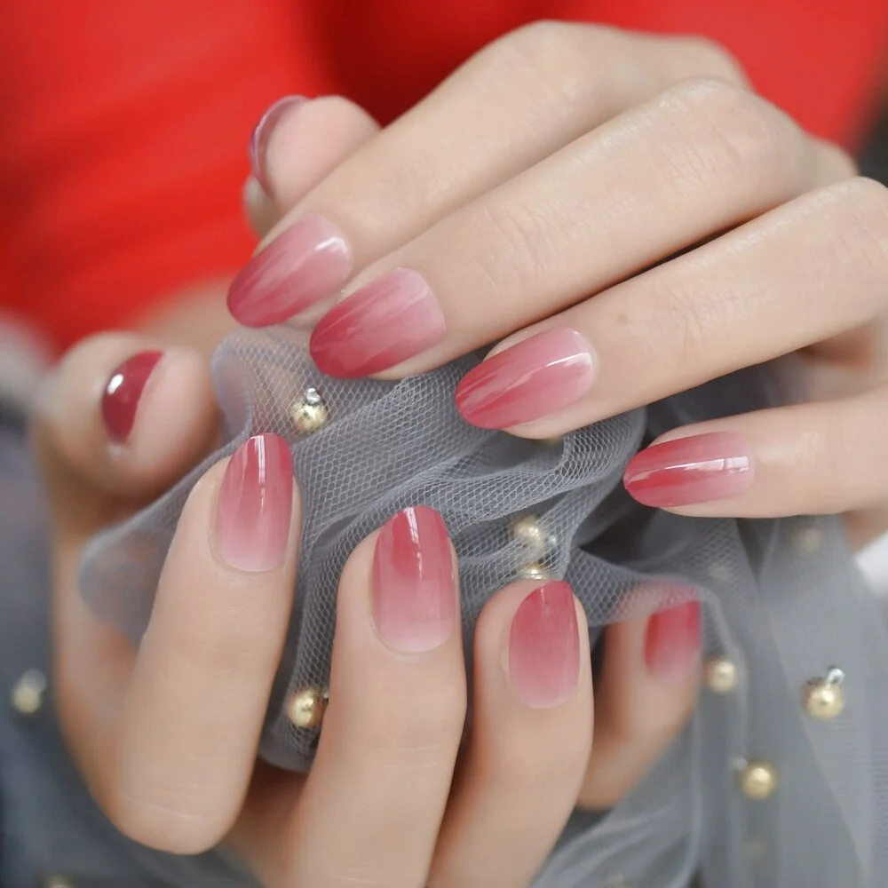 24Pcs Medium Coffin Ballerina Black Chrome Edge Nail Tips Wholesale Full Cover Nails Gels Nails Artificial False Nail-Nail Inspo