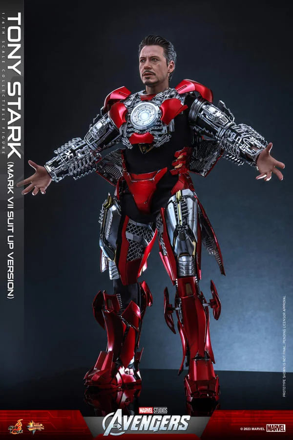 PRE-ORDER Hot Toys Iron Man Tony Stark (Mark Vii Suit Up Version) (Regular Edition) MMS718 1/6 Scale Action Figure-