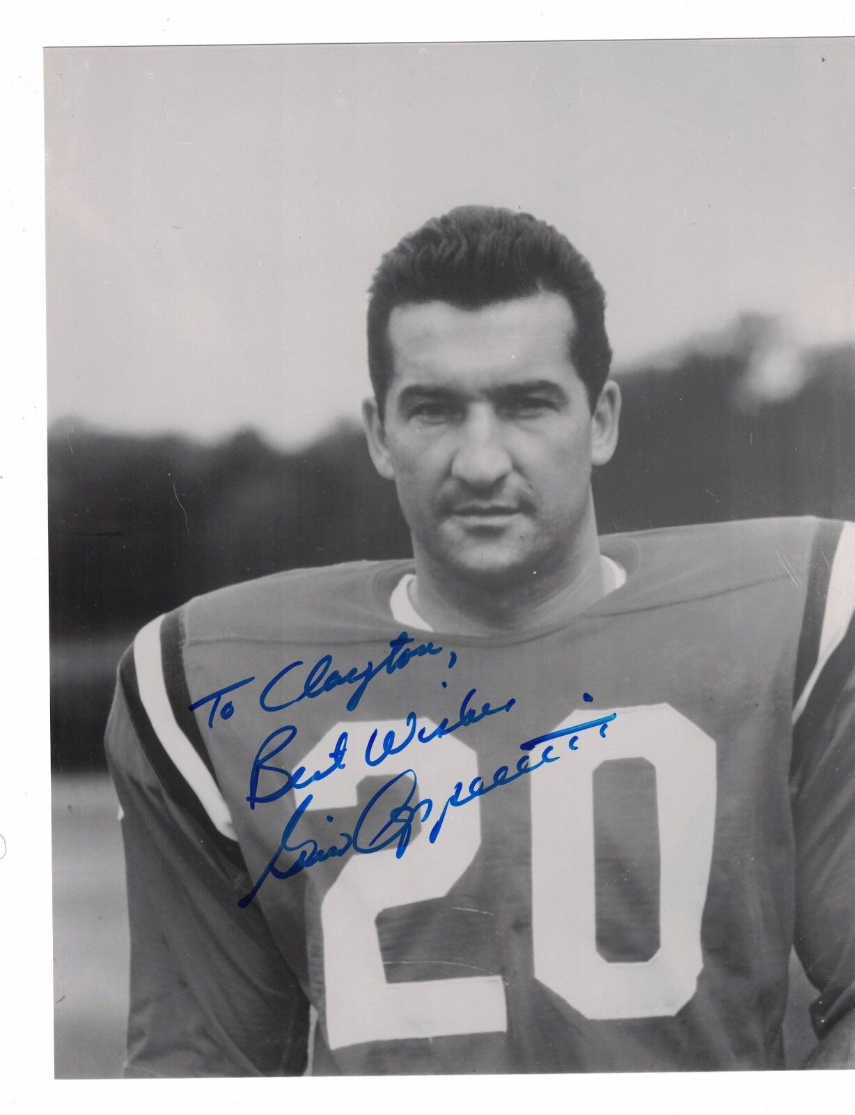 Gino Capelletti New England Patriots Signed 8 x 10