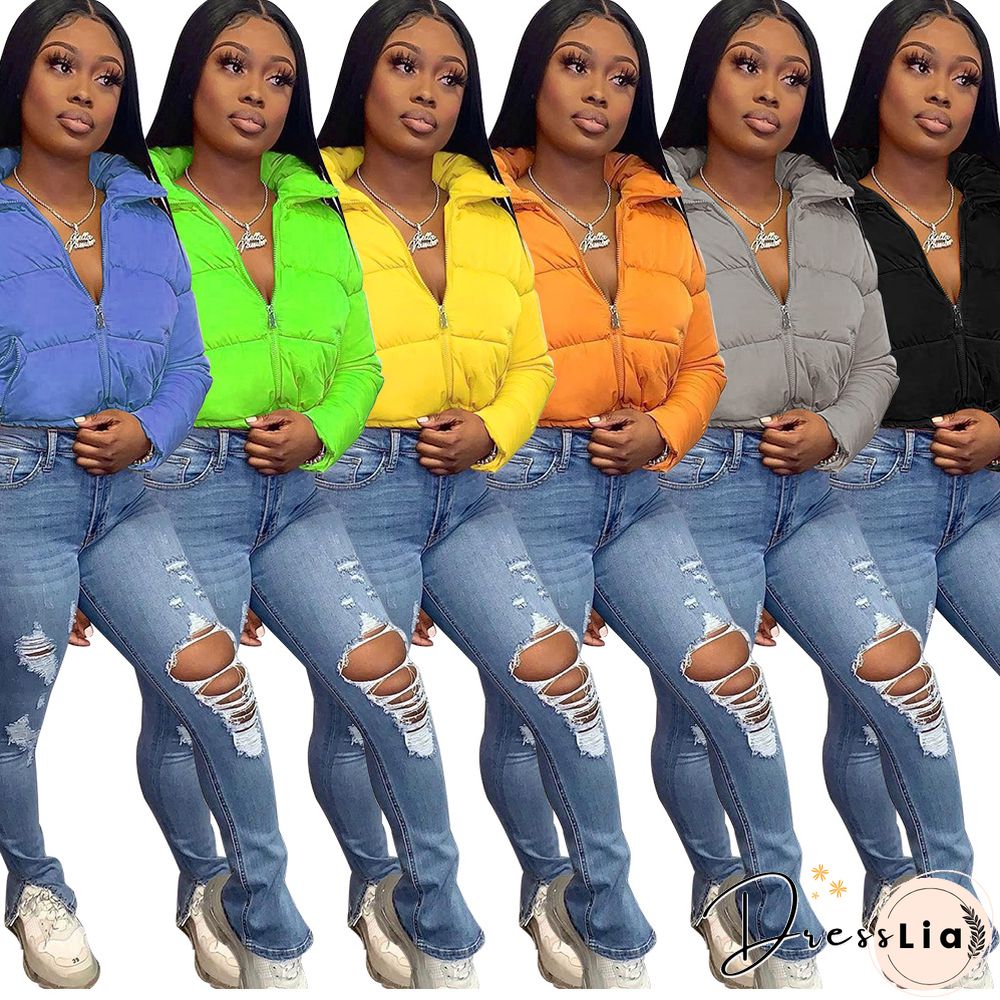 Women Thick Winter Oversize Loose Zipper Jacket Coat