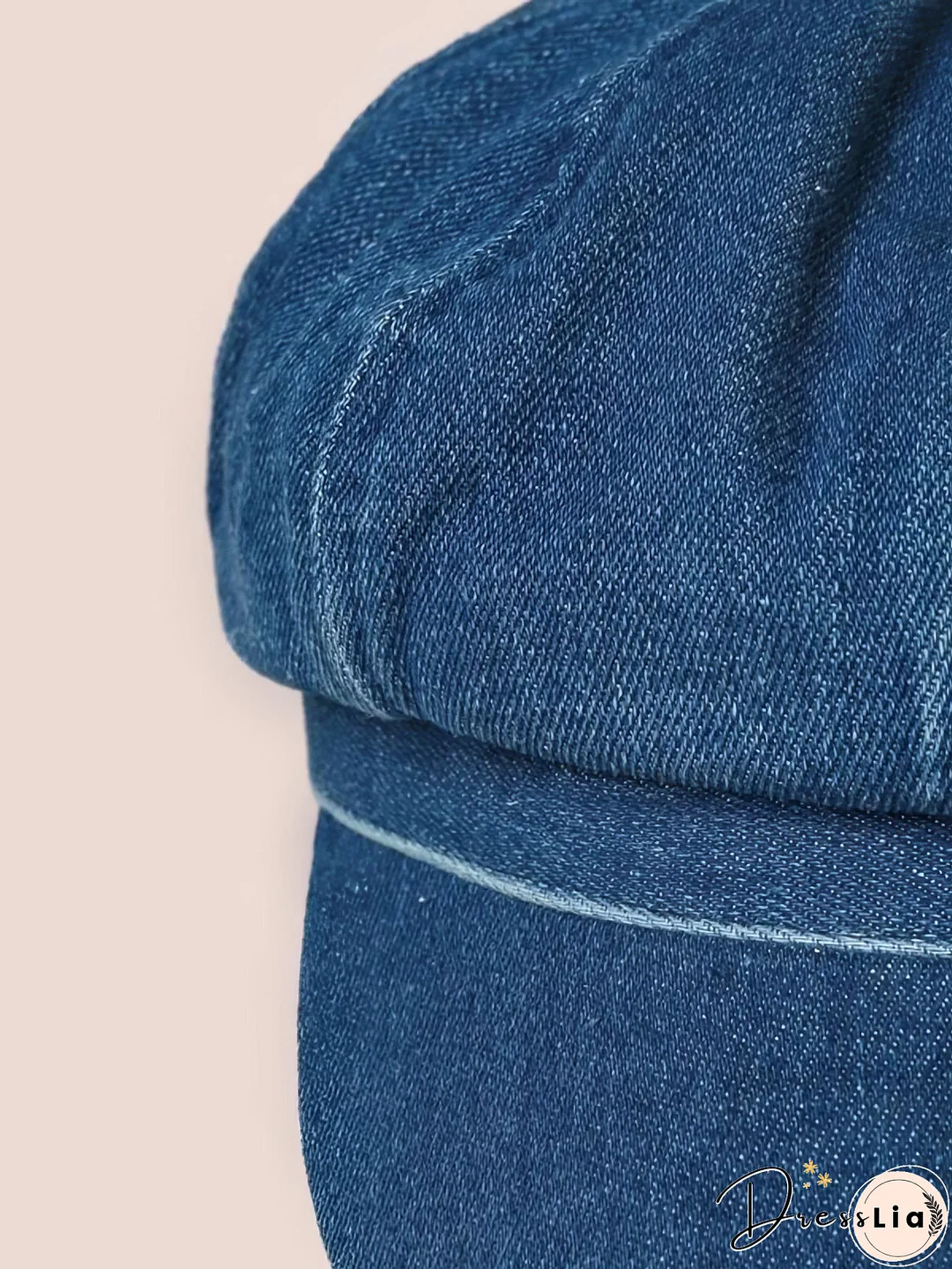 Washed Denim Eight-Panel Cap