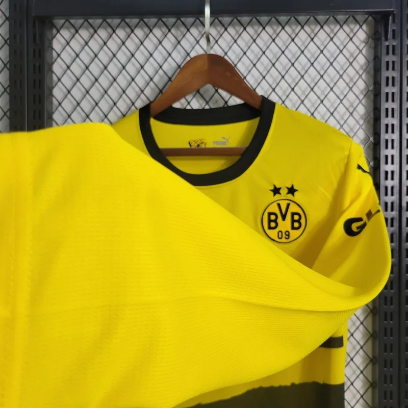 2023/2024 Long Sleeve Dortmund  Home Football Shirt