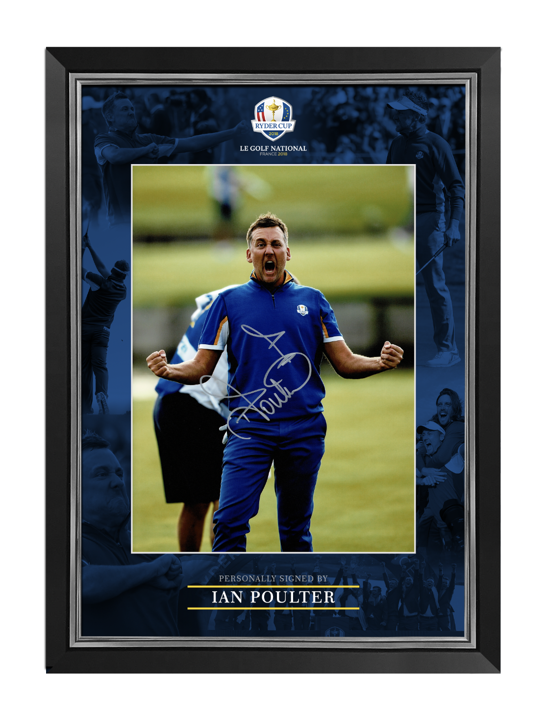 Ian Poulter Signed & Framed 16X12 Photo Poster painting Ryder Cup Private SIGNING AFTAL COA (H)