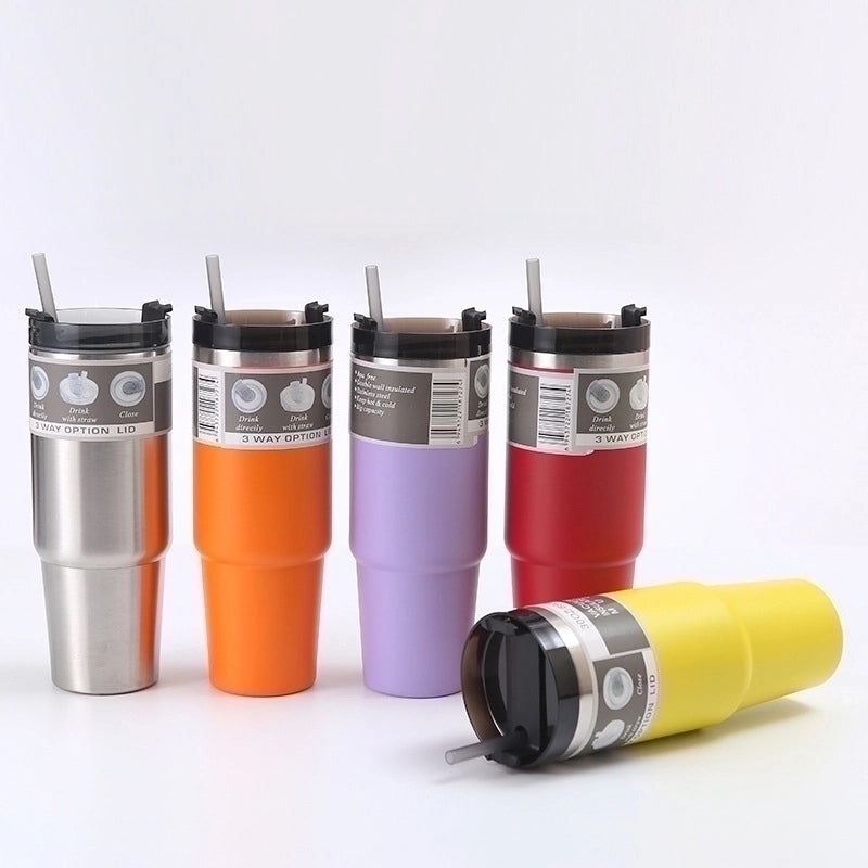 Casual Vacation Multicolor Stainless Steel Water Bottles 1 Piece