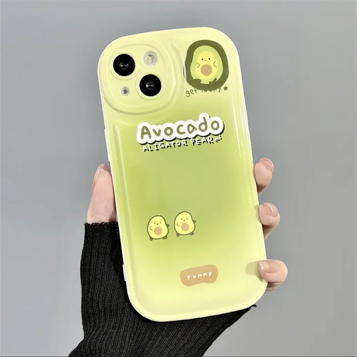 Kawaii Cartoon Green Avocado Phone Case