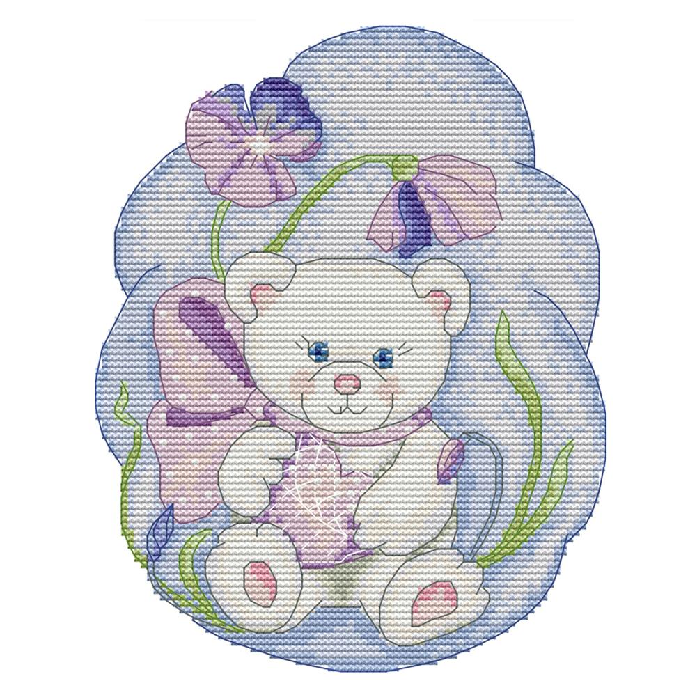 

Baby Bear - 14CT Stamped Cross Stitch - 29*16cm, 501 Original