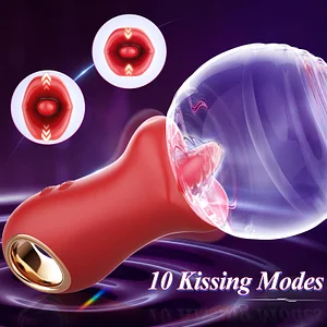 Handheld Rose Nibbler Vibrator with Biting and Tongue-Swinging Functions Female adult toys