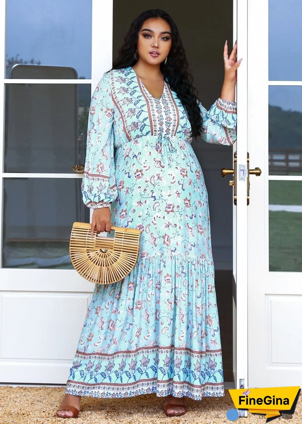 Boho Plus Size Waimea Maxi Dress For Women