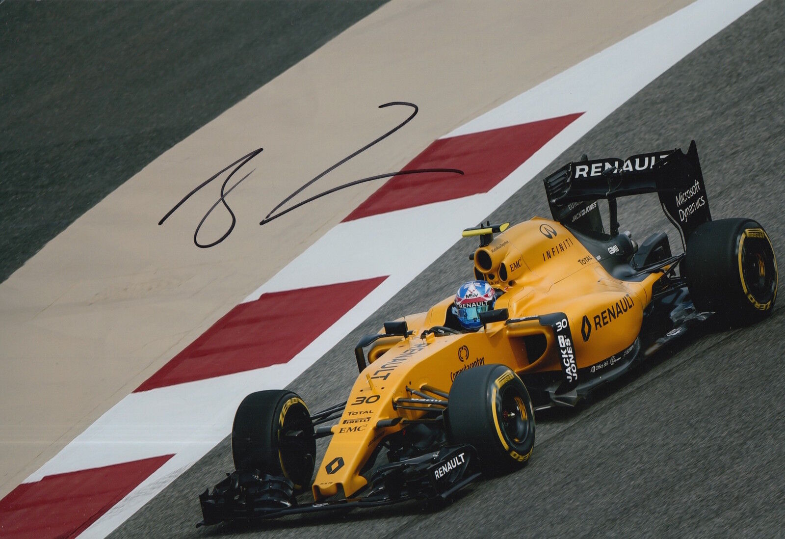 Jolyon Palmer Hand Signed 12x8 Photo Poster painting Renault Sport F1 2016 12.