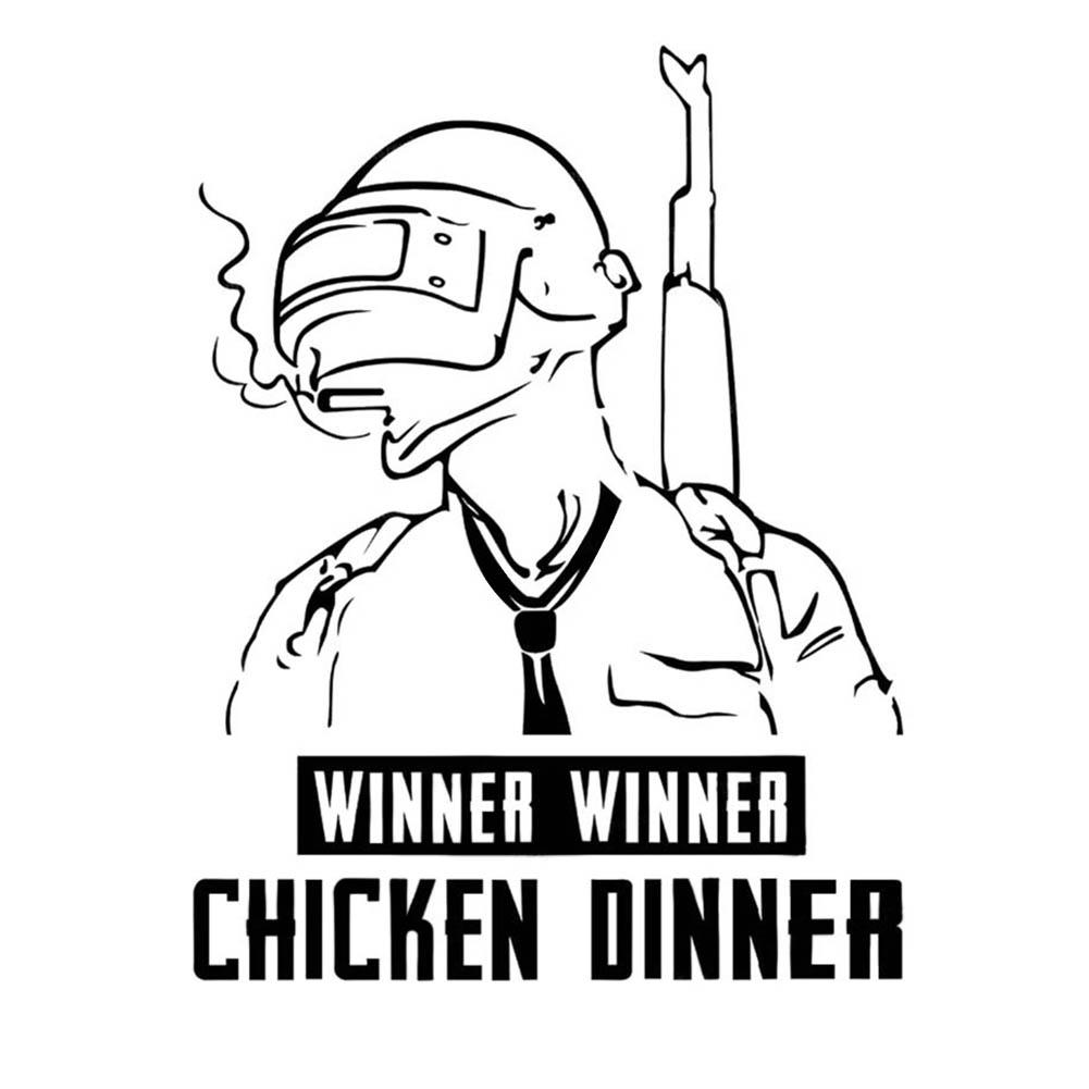 

Winner Winner Chicken Dinner Vinyl Car Styling Auto Decal Sticker, Black, 501 Original