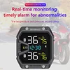 Motorcycle TPMS Tire Pressure Temperature Monitoring Alarm System with 2 Sensors