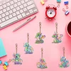 6Pcs DIY Diamond Painting Dragon Keychain