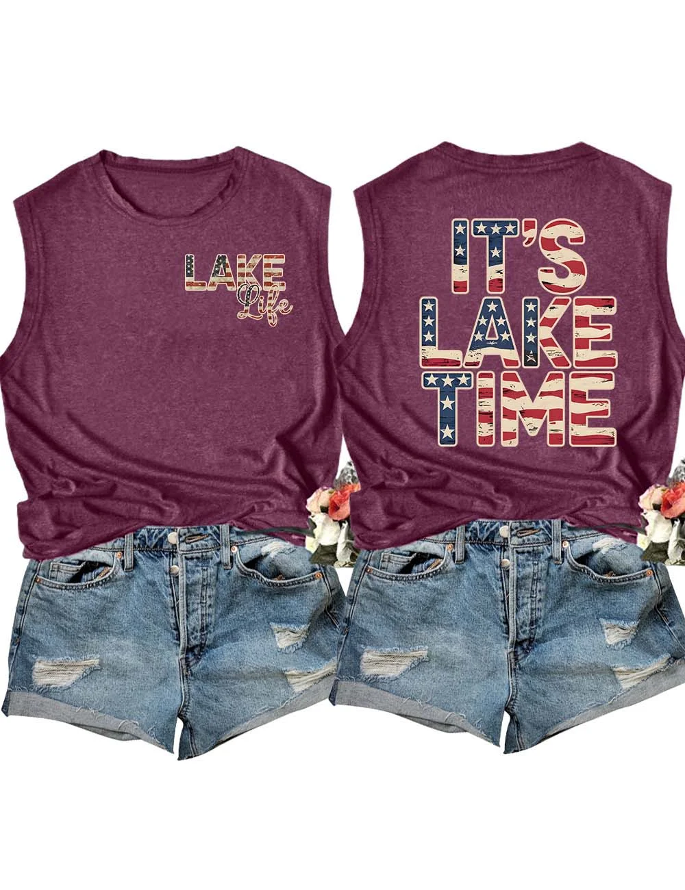 It's Lake Time 4th Of July Tank