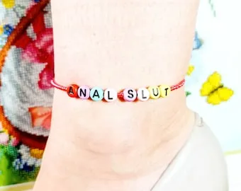 pornhint Pornhint ANAL SLUT bracelet or anklet or choker necklace
