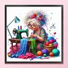 Sewing Old Lady-11CT Stamped Cross Stitch 40*40cm/15.75*15.75in tapestrymarket