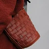 Hand Woven Vintage Leather Woven Crossbody Bag