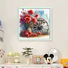 Cartwheel Poppy-18CT Stamped Cross Stitch 25*25cm/9.84*9.84in