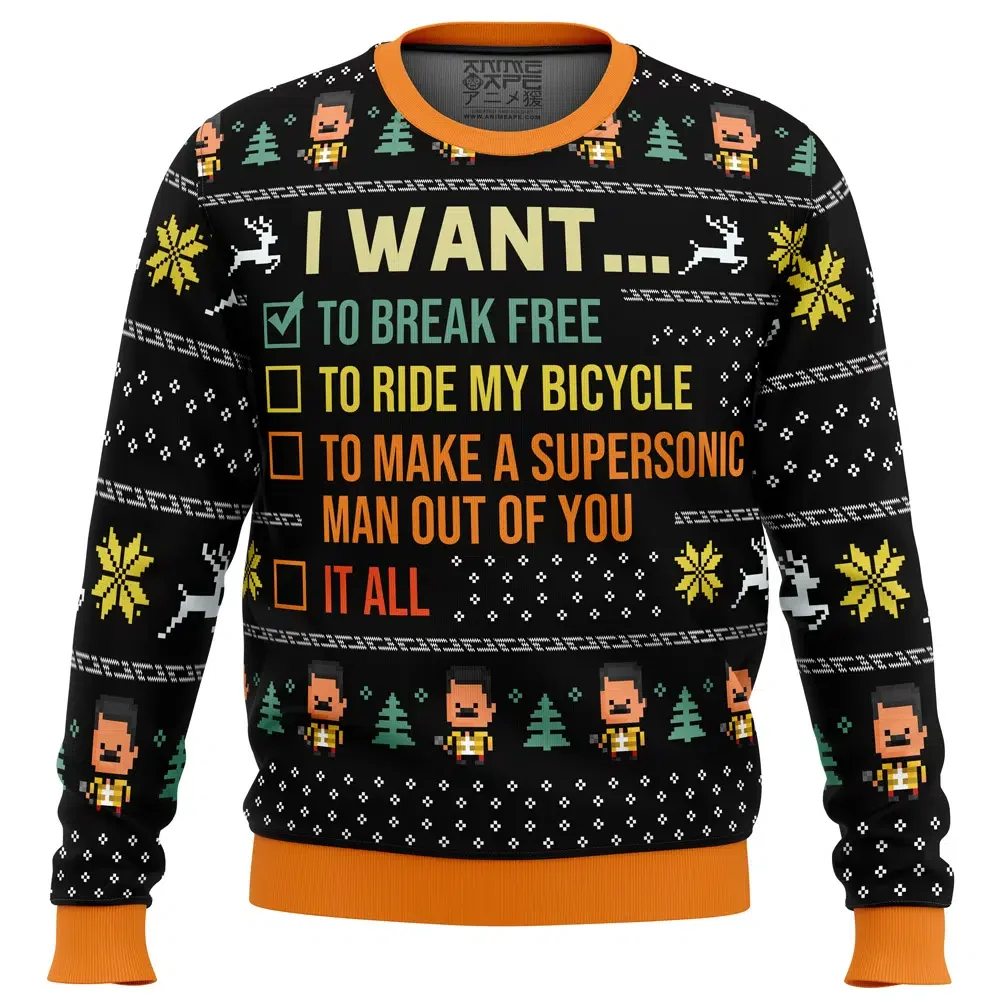I Want To Break Free Queen Ugly Christmas Sweatshirt