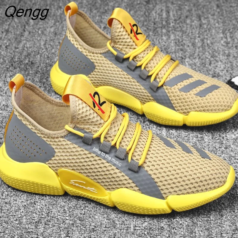 Qengg Men Sneakers Mesh Breathable Running Shoes All-match Vulcanized Shoes Male Shoes Cozy Athletics Trainer Shoes Walking Shoes887