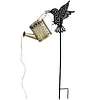 Solar Watering Can Stake Light Angel Hummingbird Iron Art Outdoor