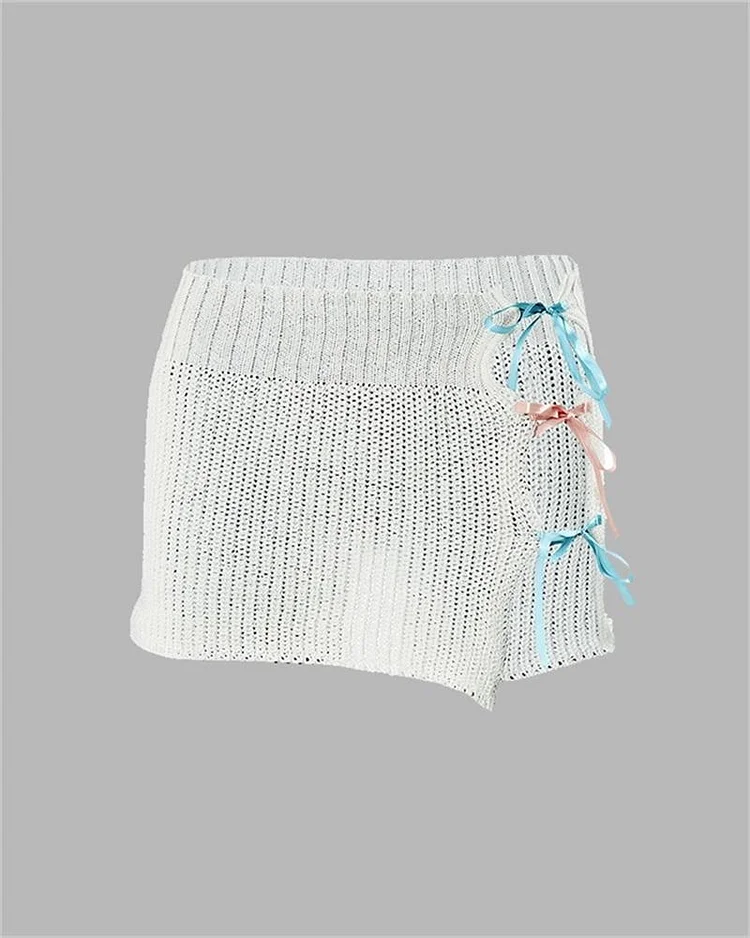 Persus Ribbon Knit Skirt