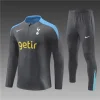 2024/2025 Tottenham Half-Pull Training Suit Dark Grey Football Shirt 1:1 Thai Quality