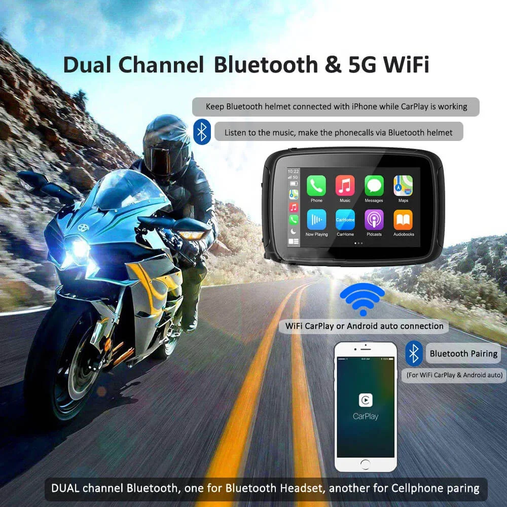 Adaptor GPS fără fir pentru motociclete OTTOCAST ™ C5