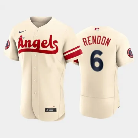 Men's Los Angeles Angels #6 Anthony Rendon 2022 Cream City Connect Flex Base Stitched Jersey
