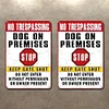 2pcs - No Trespassing Dog - Vintage Metal Signs(8*12Inch/12*16Inch) - Warning