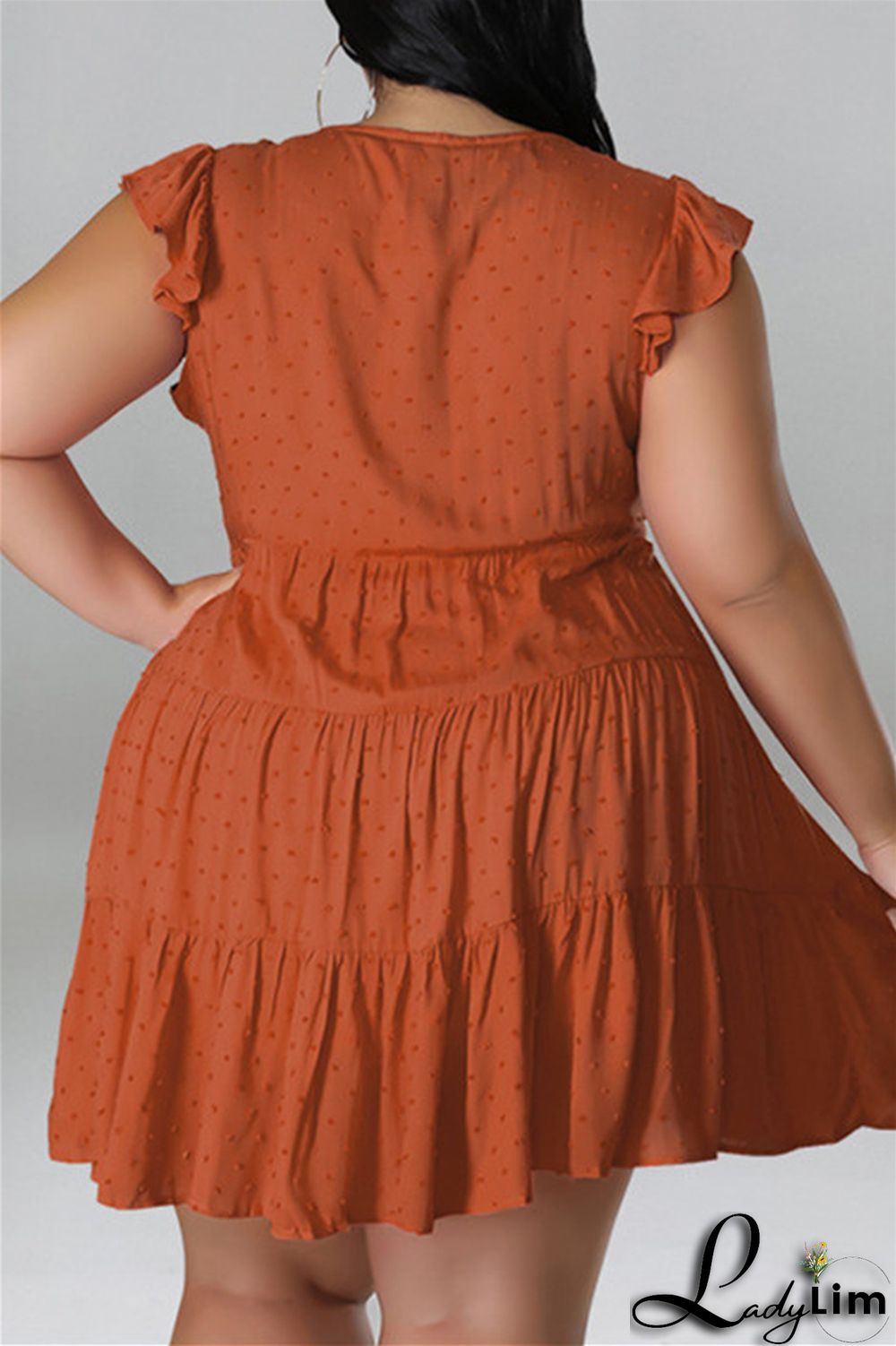 Black Fashion Casual Plus Size Solid Patchwork V Neck Sleeveless Dress