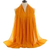 Plain Color Soft Chiffon Long Gauze Shawl Women Hijab