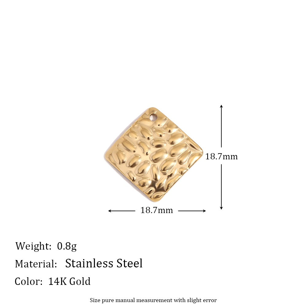 5 Pieces Fashion Irregular Heart Stainless Steel 18K Gold Plated Jewelry Making