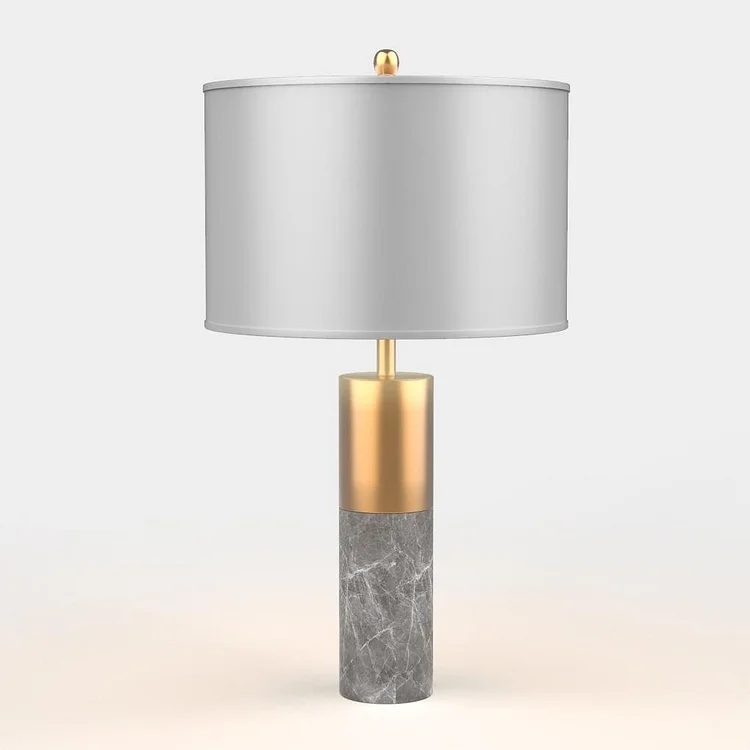 Rustic Marble Gold Brass Bedside Table Lamp - Appledas