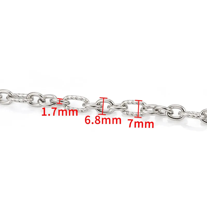 1 Piece 304 Stainless Steel 1m 5.5mm*1m Jewelry Accessories