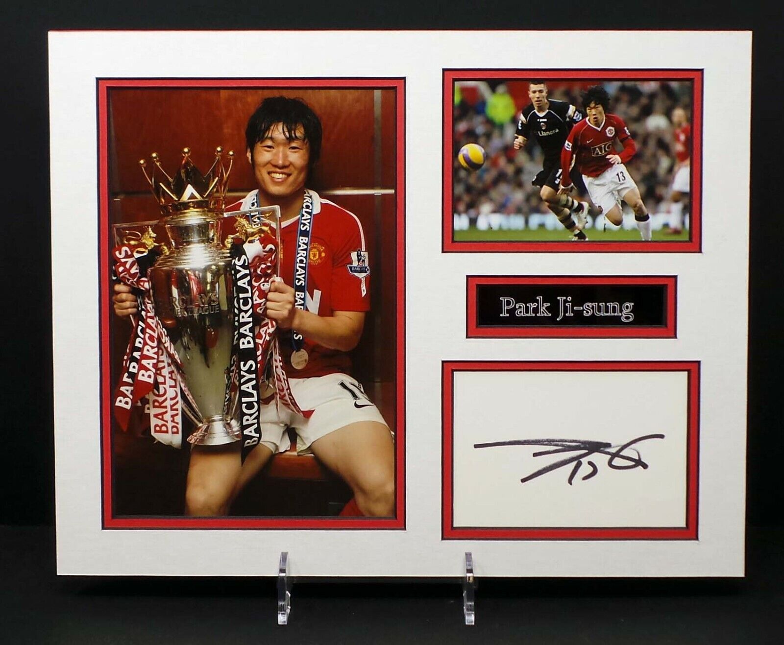 Ji Sun Park JI-SUN Signed Manchester United Mounted Photo Poster painting Display AFTAL RD COA