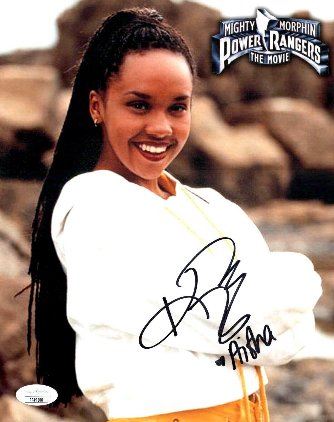 KARAN ASHLEY Signed MIGHTY MORPHIN POWER RANGERS 8x10 Photo Poster painting with JSA COA