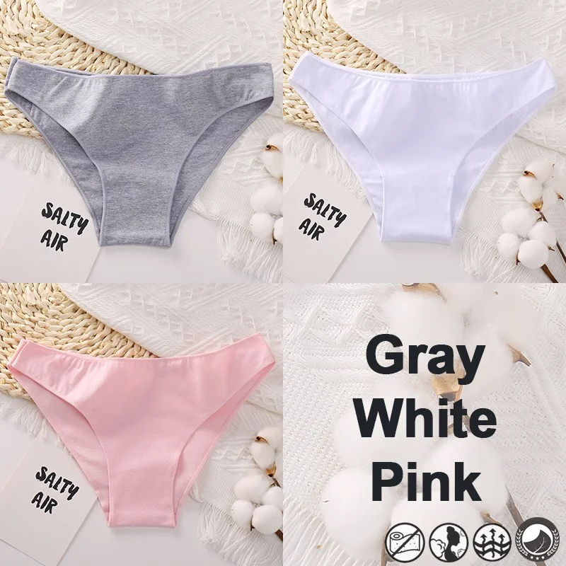 Billionm Cotton Panties for Women Sexy Solid Briefs Underwear Intimates Low Waist Underpants Female Soft Comfotable Lingerie