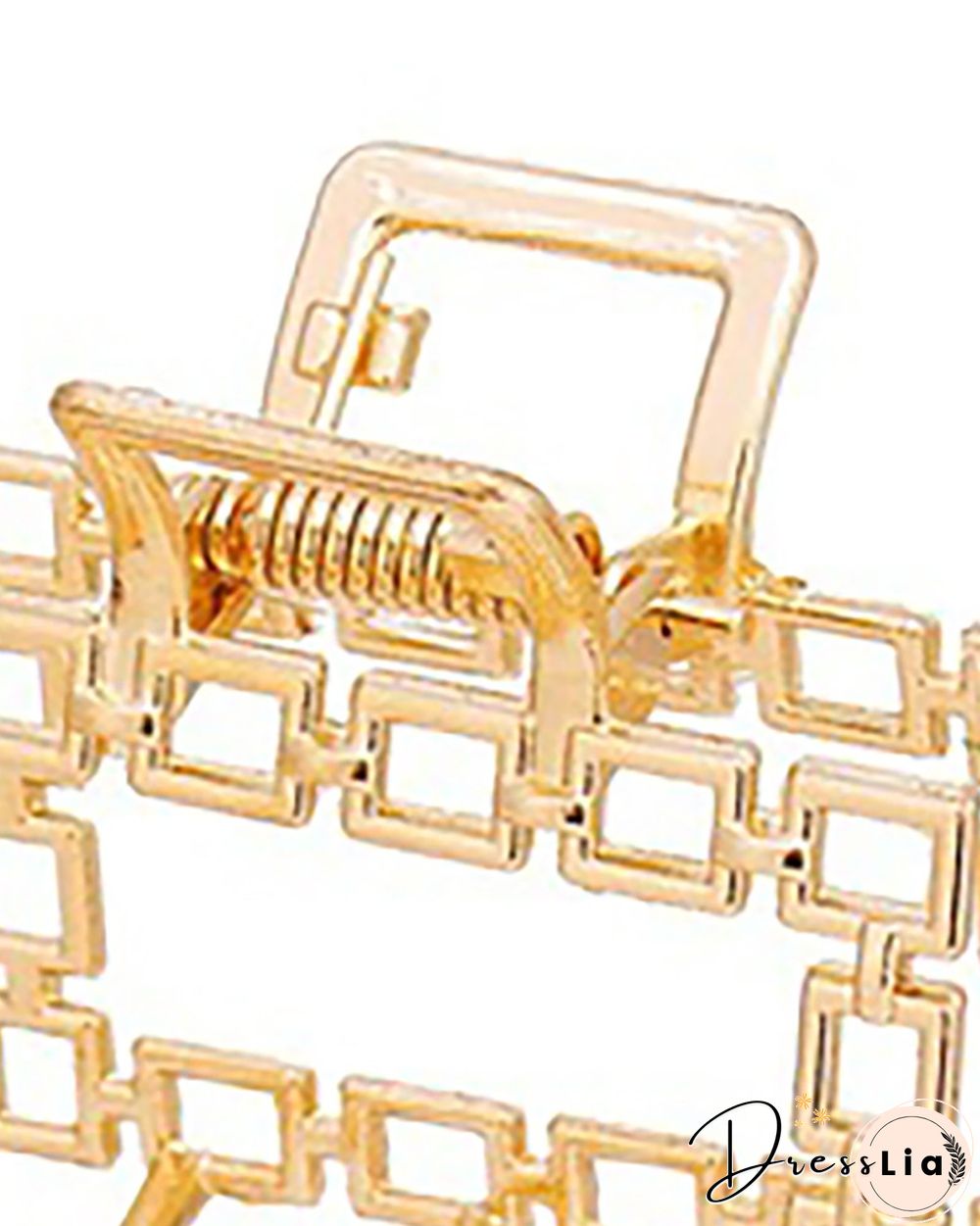1PCS Square Link Chain Cutout Hair Claw