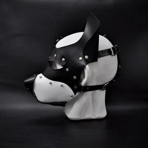 pornhint Pornhint Leather Dog Mask Detachable Muzzle - Leather Puppy Mask - Puppy Hood - PuppyPlay Gear - BDSM Dog Mask - Head Harness - BDSM Puppy Mask Woof