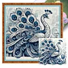 (Multi-Style) Blue And White Porcelain Animal-11CT Stamped Cross Stitch 40*40cm