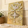 Lotus-DIY-Perlenmalsets mit Rahmen 30x40 cm Perlengem&auml;lde Bildkunst Basteln f&uuml;r Erwachsene Anf&auml;ngergeschenk Wanddekoration f&uuml;r Wohnw&auml;nde