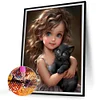 Diamond Painting-DIY Full Round Drill Sweet Cool Girl(40x50cm)